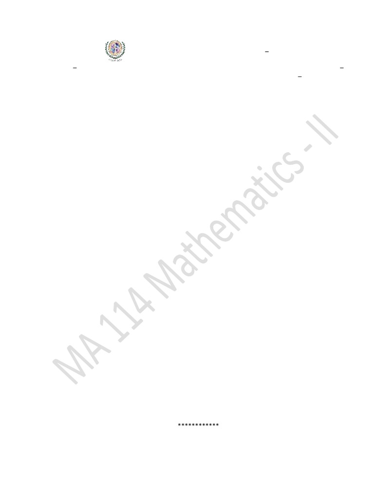 Pattern of Mid-Sem - MA 114 - 2026 | PDF