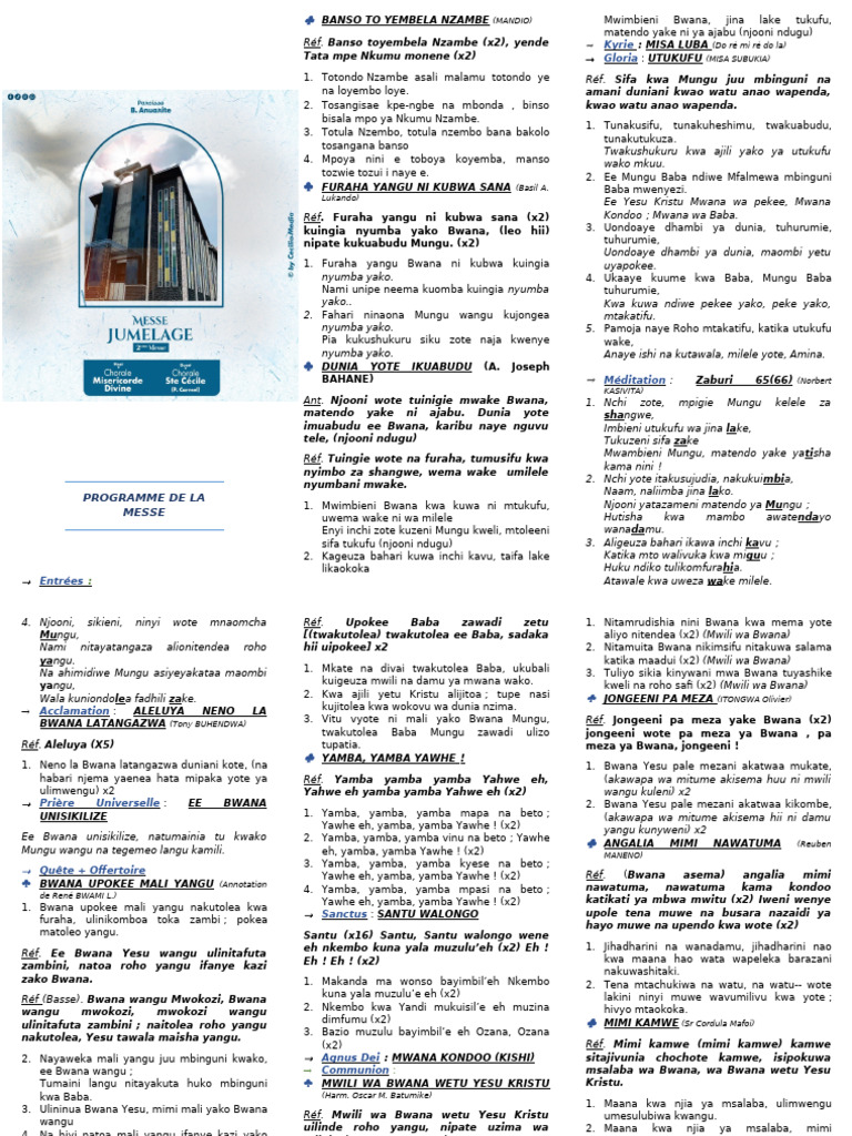Programme Jumelage Midi - Sainte Cecile 6 Juillet 2025 | PDF