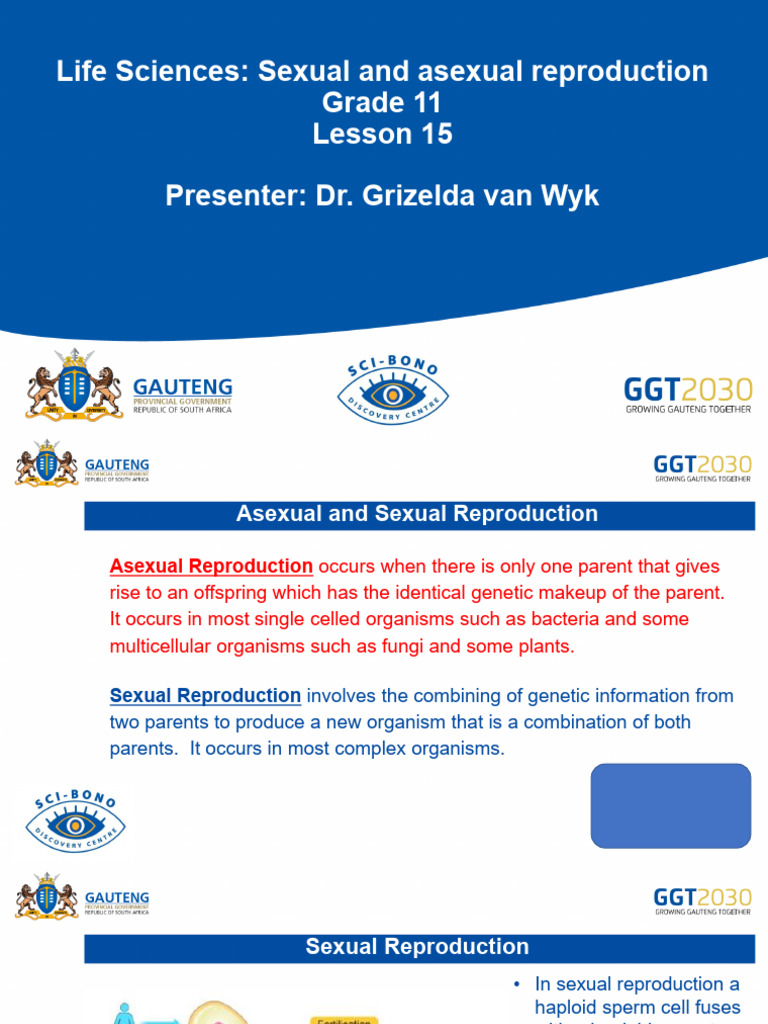 Life Sciences Gr.11 Lesson 15 Sexual and Asexual Reproduction | PDF ...