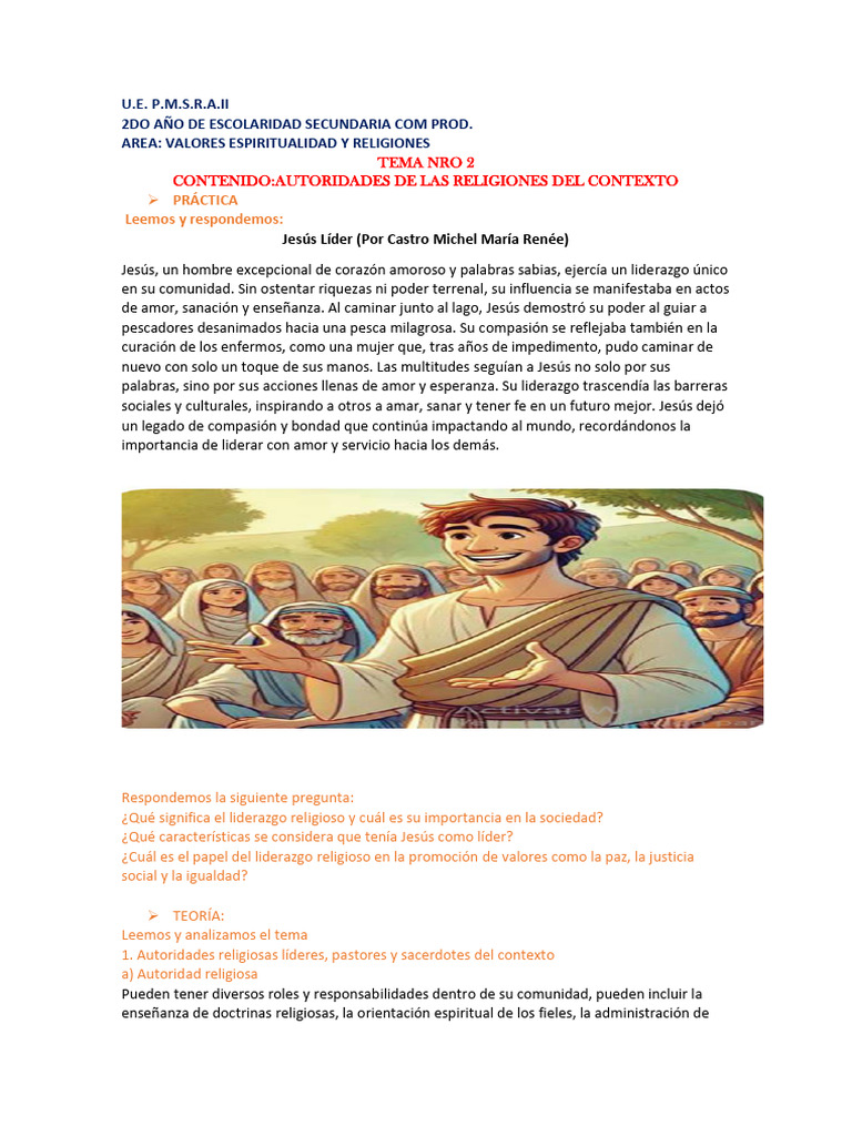 2do A Religion | PDF | obispo | Iglesia Católica