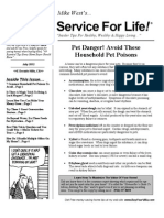 Service For Life!: Pet Danger! Avoid These Household Pet Poisons