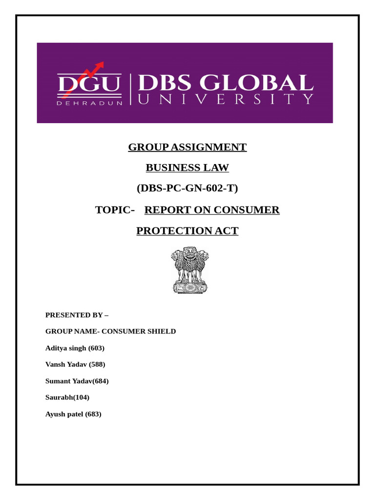 Consumer Protection Act 1 Group M | PDF | Consumer Protection | False ...