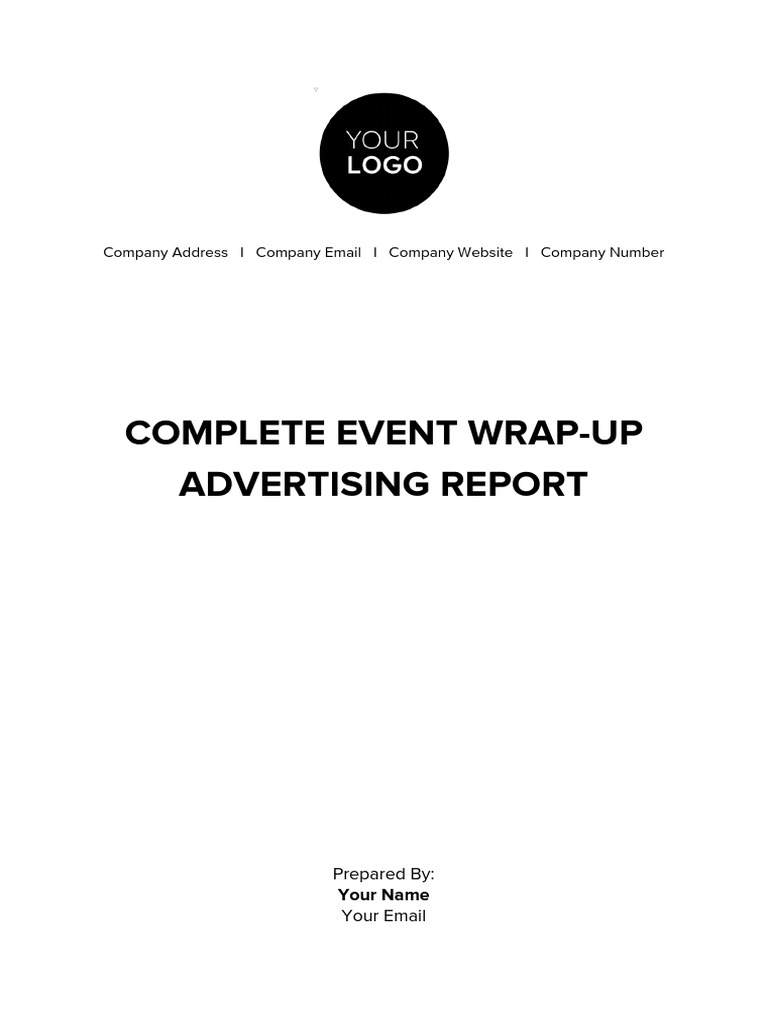 Complete Event Wrap Up Advertising Report Template | PDF | Brand ...