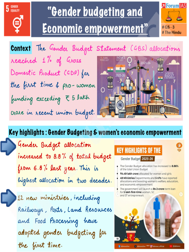Economic Empowerment Gender Budgeting | PDF | Woman | Economies