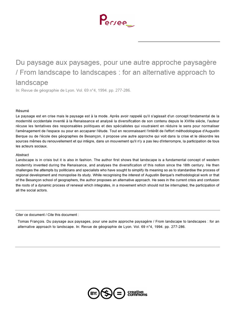 Article Geoca 0035-113x 1994 Num 69 4 4270 | PDF | Paysage | Peinture ...