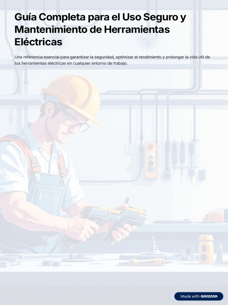 Guia Completa para El Uso Seguro y Mantenimiento de Herramientas ...