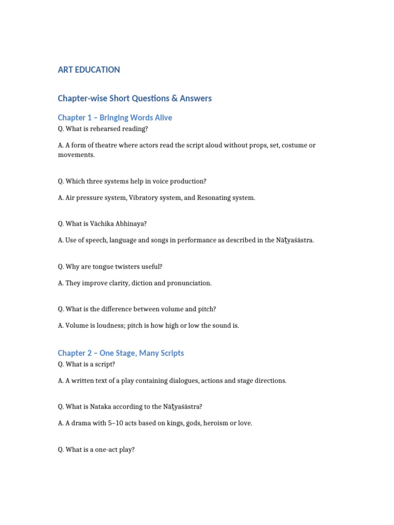 CL 8short QA Theatre Music CH1-5 | PDF | Musicology | Performing Arts