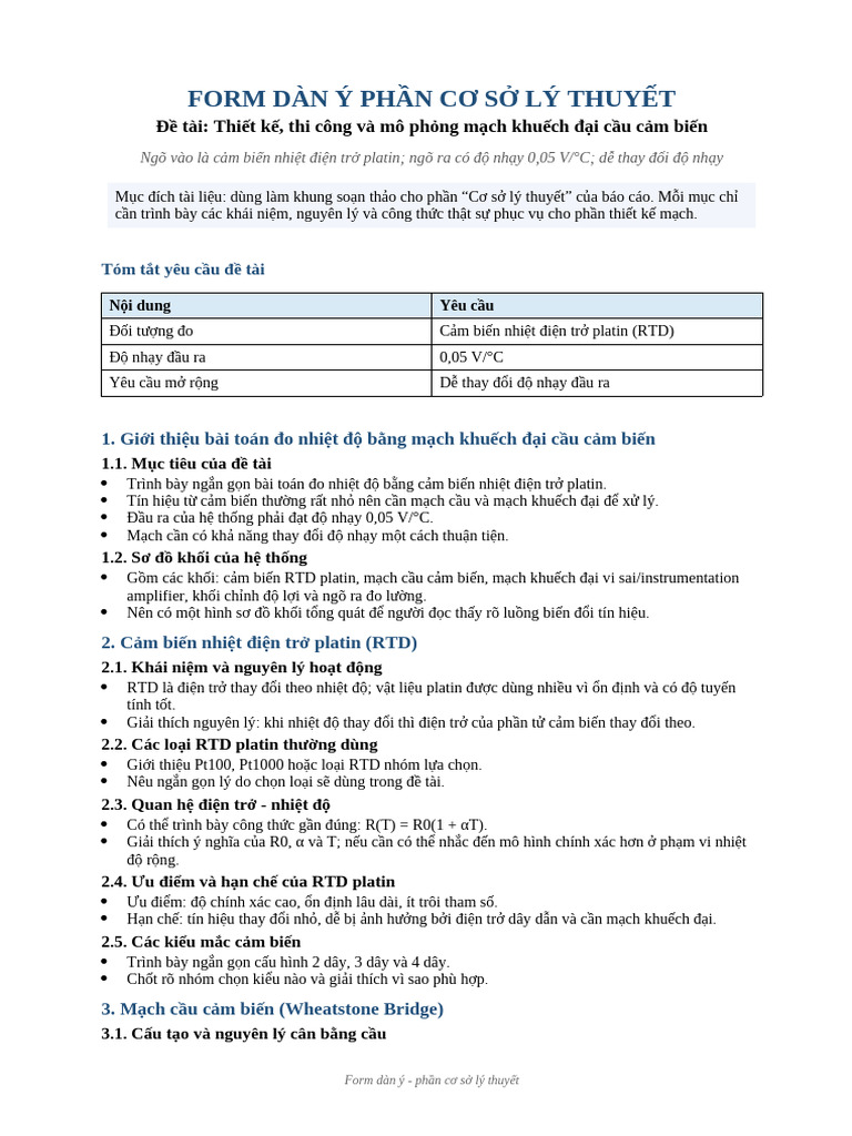 Form Dan y Co So Ly Thuyet Mach Khuech Dai Cau Cam Bien | PDF