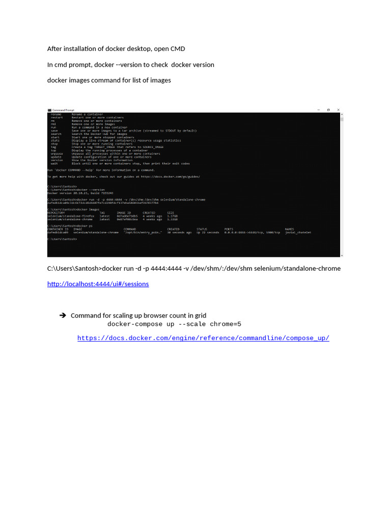 Docker Steps | PDF
