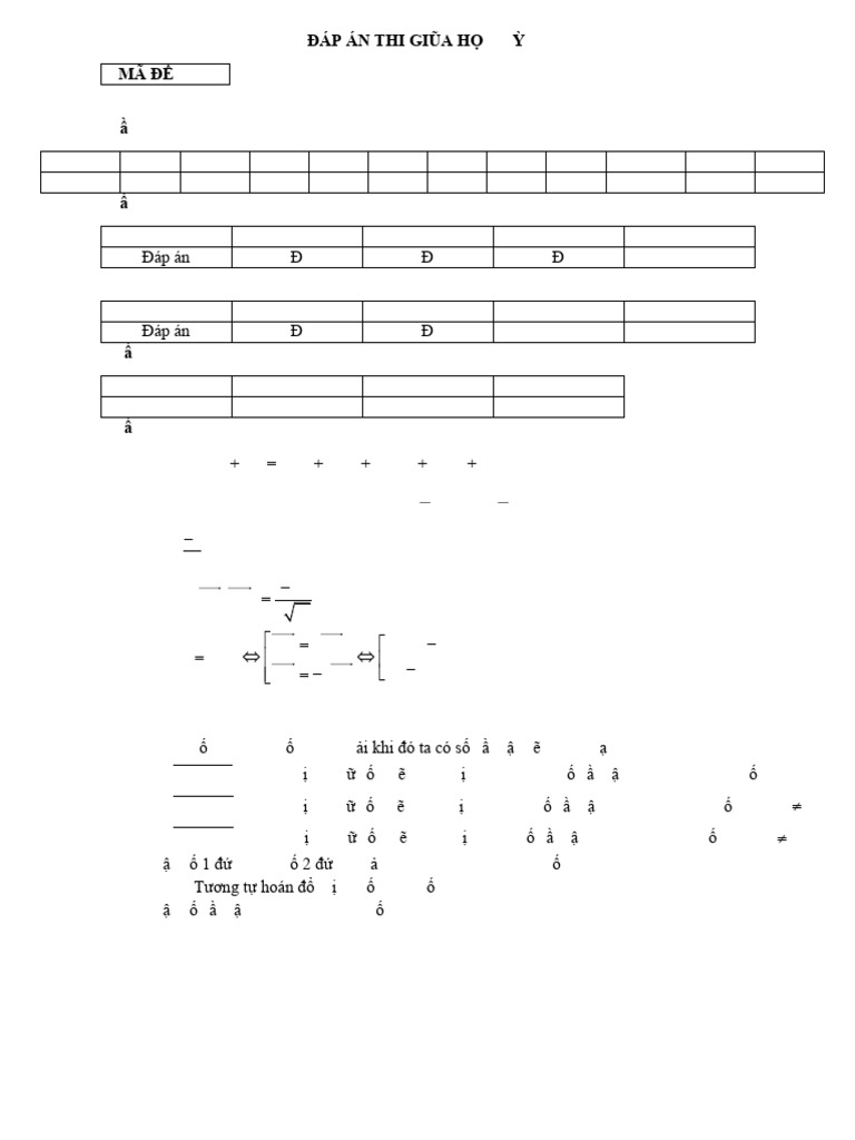 Dap An | PDF