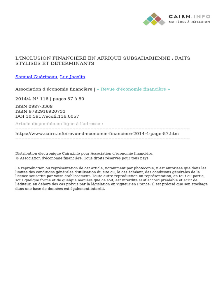 Ecofi 116 0057 | PDF | Banques | Paiements