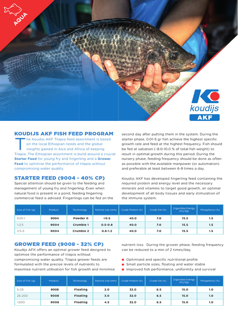 Fish Feed Brochure | PDF | Water Quality | Water