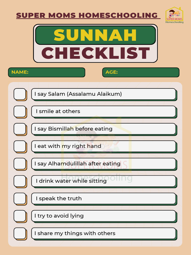 Sunnah Checklist - 20260321 - 230558 - 0000 | PDF