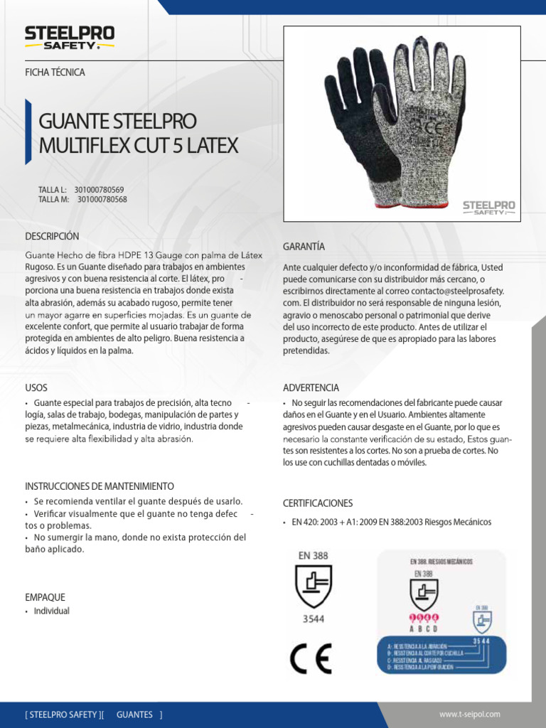 Guante Steelpro Cut5 Multiflex | PDF