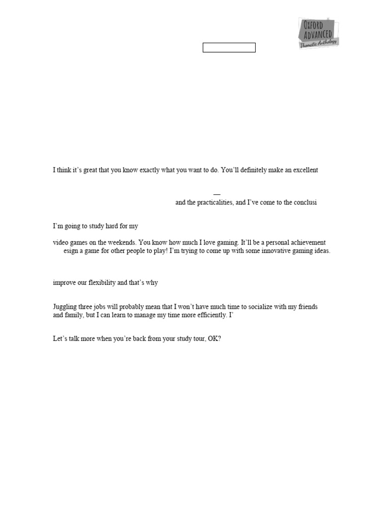 Oata Bk4u14 Model Writing | PDF