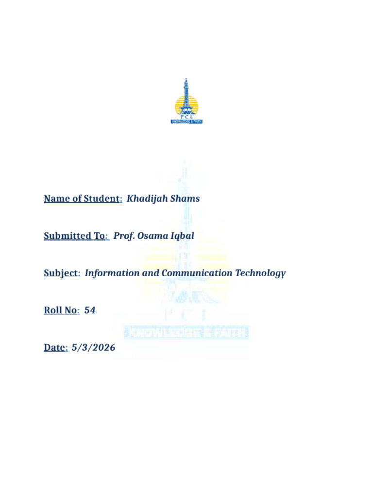 Ict Assignment | PDF | Reputation | Information
