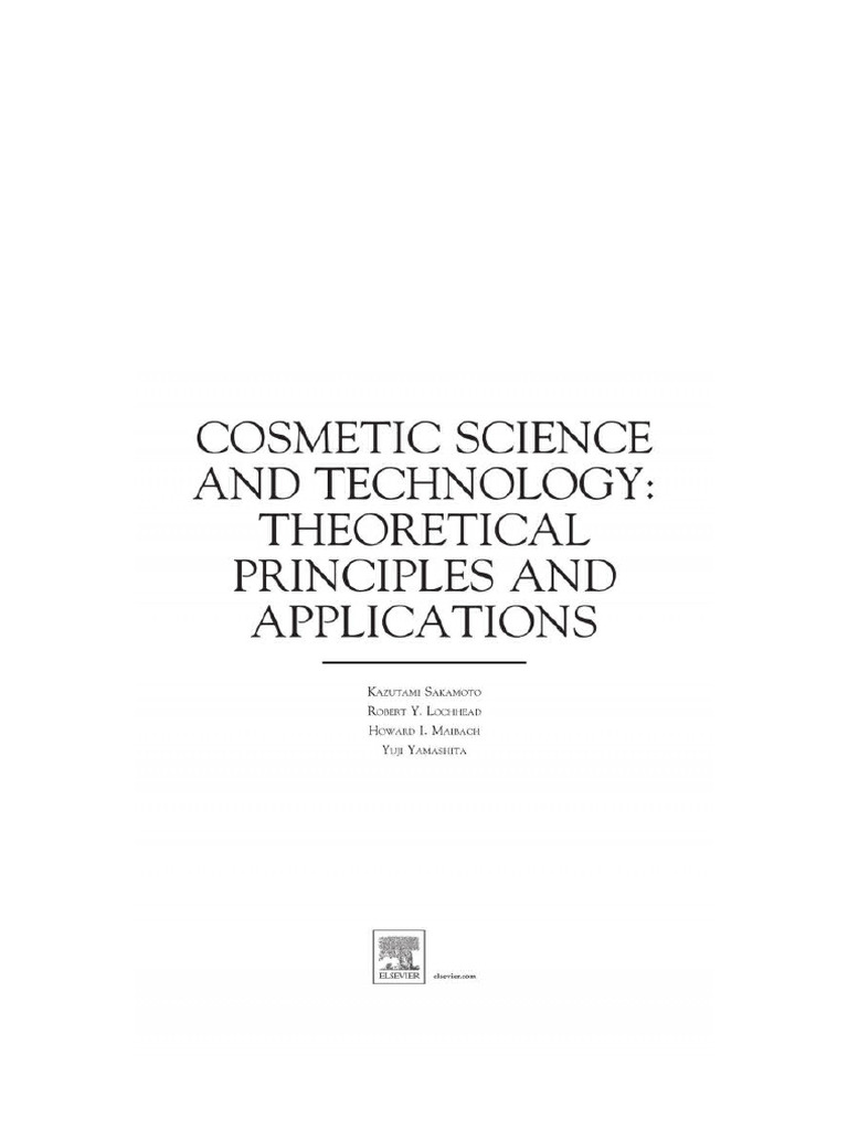 Cosmetic Science and Technology. Theoretical Principles and ...