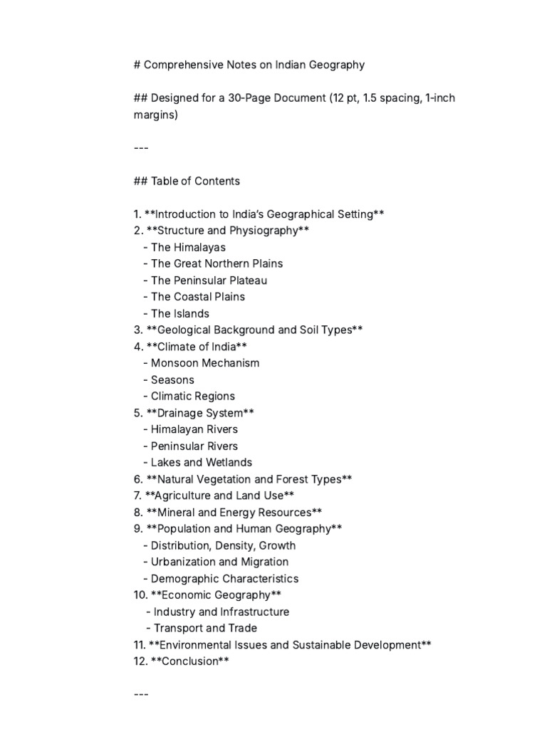 Indian Geography Notes Continuation | PDF | Monsoon | Himalayas