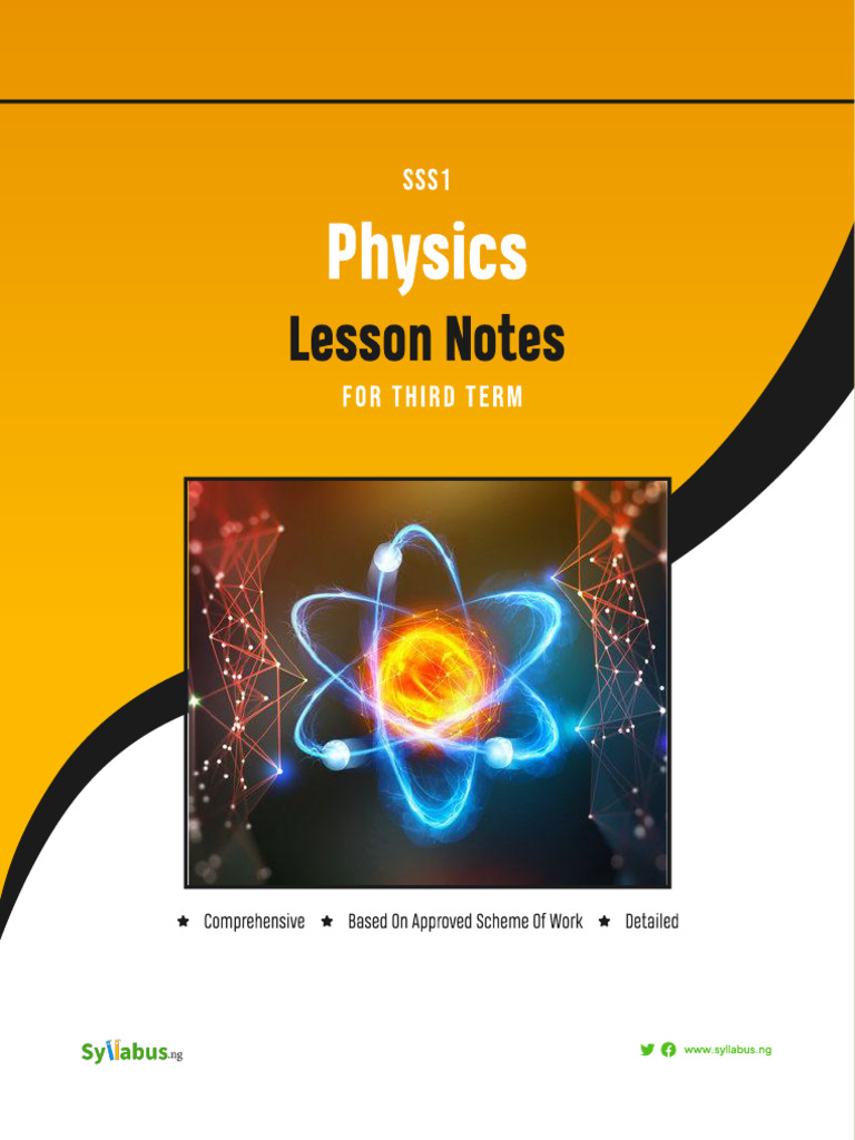 Ss1-Physics-Third Term-Lesson Note | PDF | Matter | Viscosity