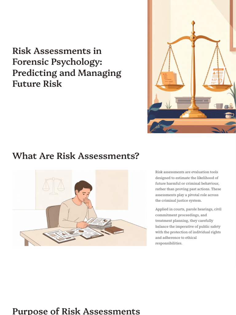 Risk Assessments in Forensic Psychology Predicting and Managing Future ...