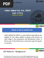 Value Added Tax Act, 2025 (Act 1151) | PDF