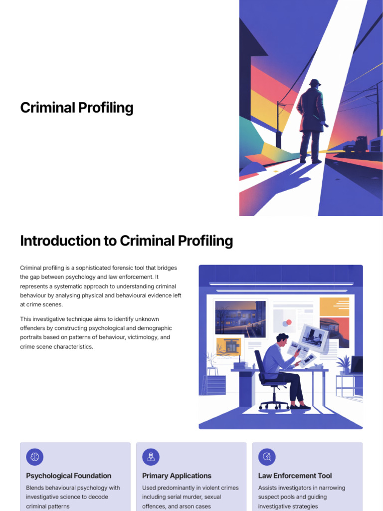 Criminal Profiling | PDF | Offender Profiling | Crimes