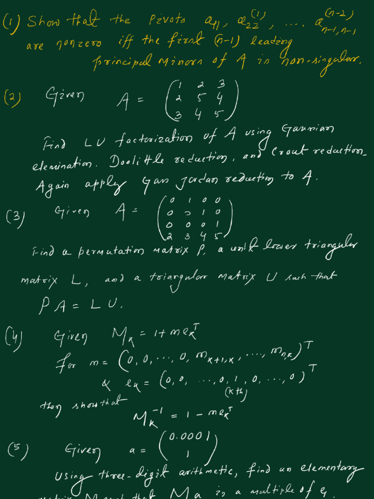 LU Decomposition | PDF