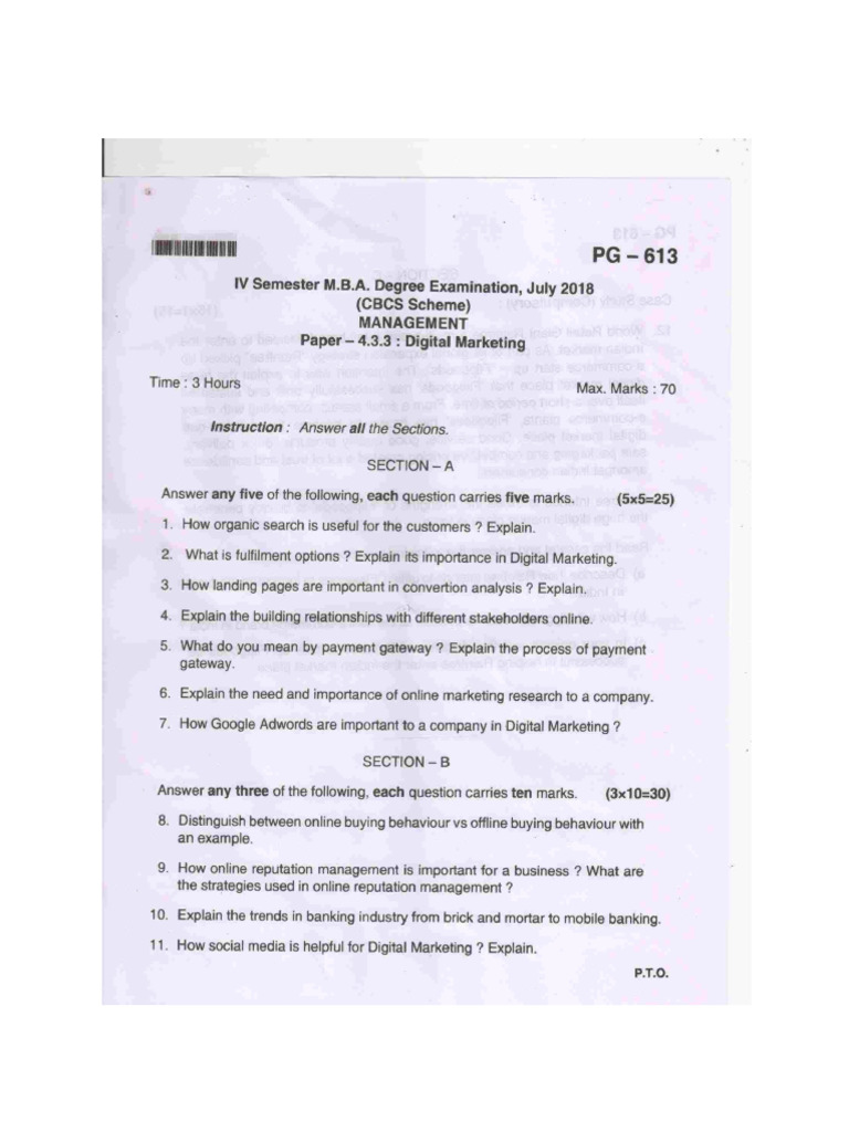 Examples of Exams | PDF