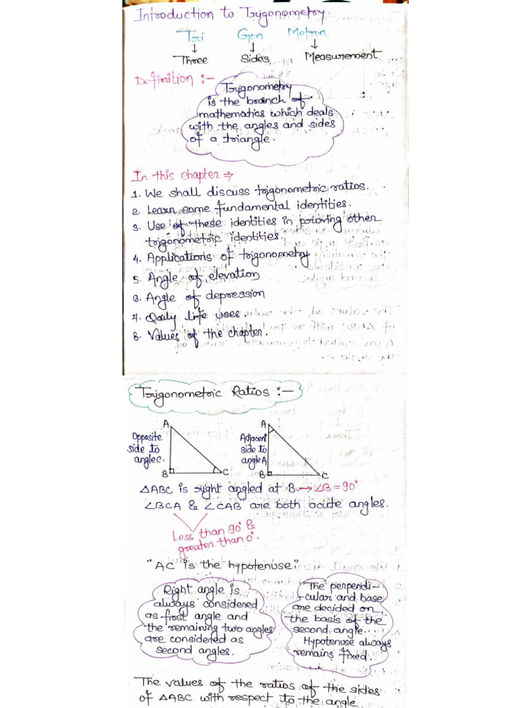 Trigonometry Day 1 | PDF