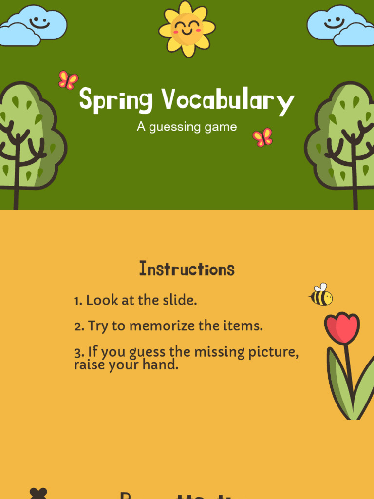 Spring Vocabulary | PDF