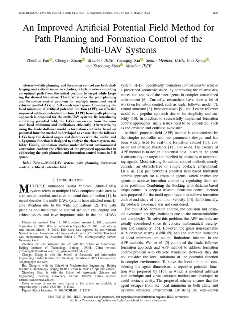 An Improved Artificial Potential Field Method For Path Planning | PDF ...