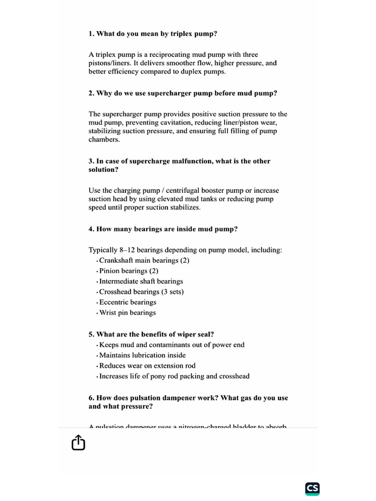 Mud Pump Interview | PDF