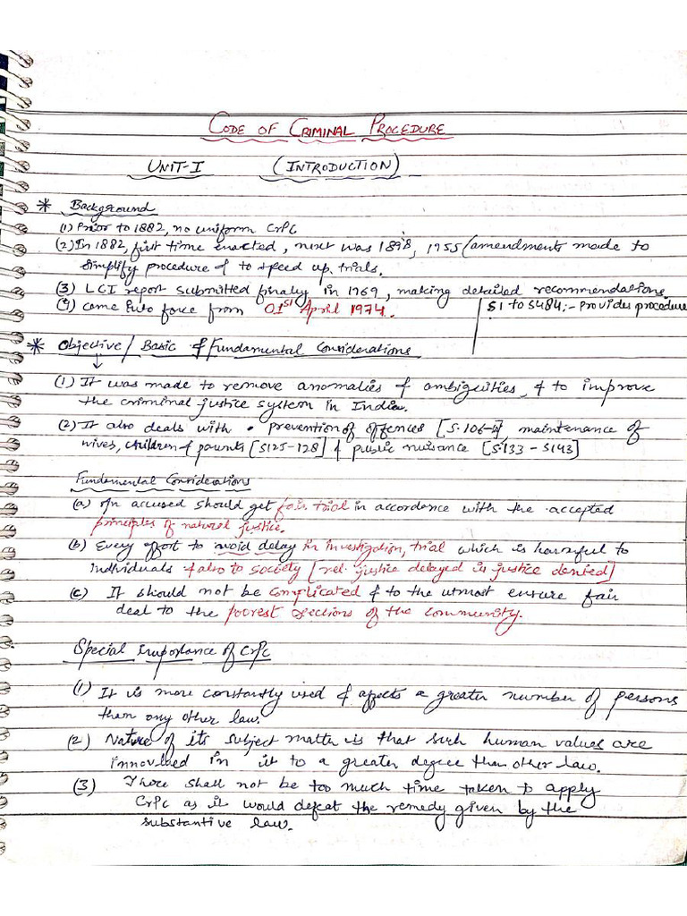CRPC Handwritten Notes PDF Free | PDF
