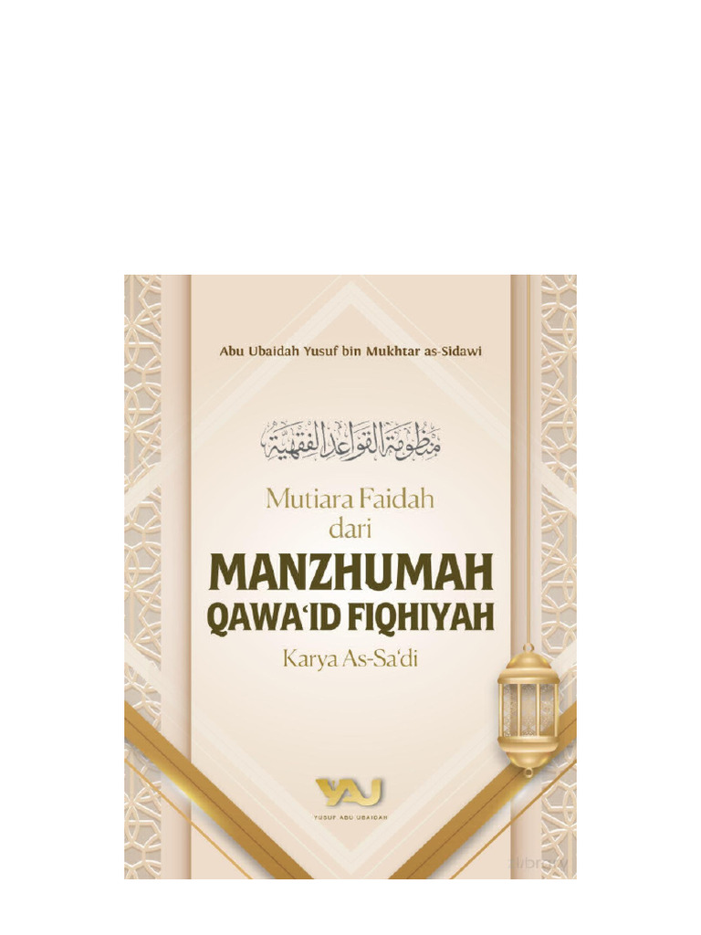E-Book Mutiara Faidah Dari Qowa'id Fiqhiyah As Sa'di Revisi Abu Ubaidah ...