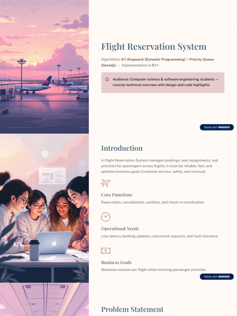 Flight Reservation System | PDF | Computing | Computational Science