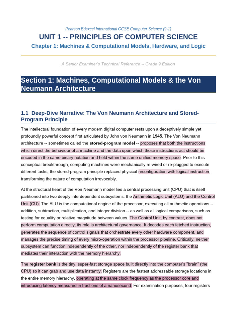 IGCSE CS Chapter1 Senior Examiner | PDF | Random Access Memory ...