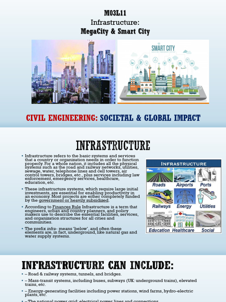 Infrastructure Mega City and Smart City | PDF | Infrastructure | Urban ...