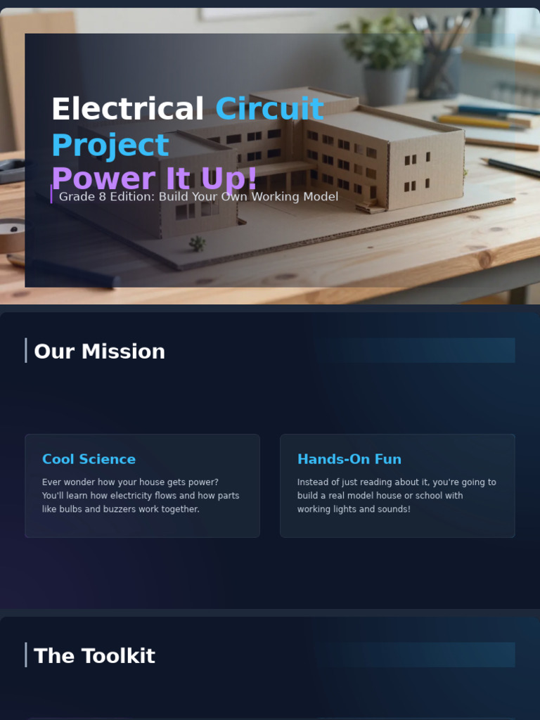 Electrical Circuit Model Project - Grade 8 Edition | PDF | Switch ...