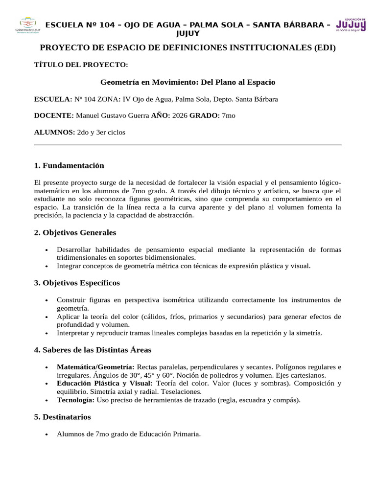 Proyecto Edi 104 Geometría en Movimiento | PDF | Geometría ...