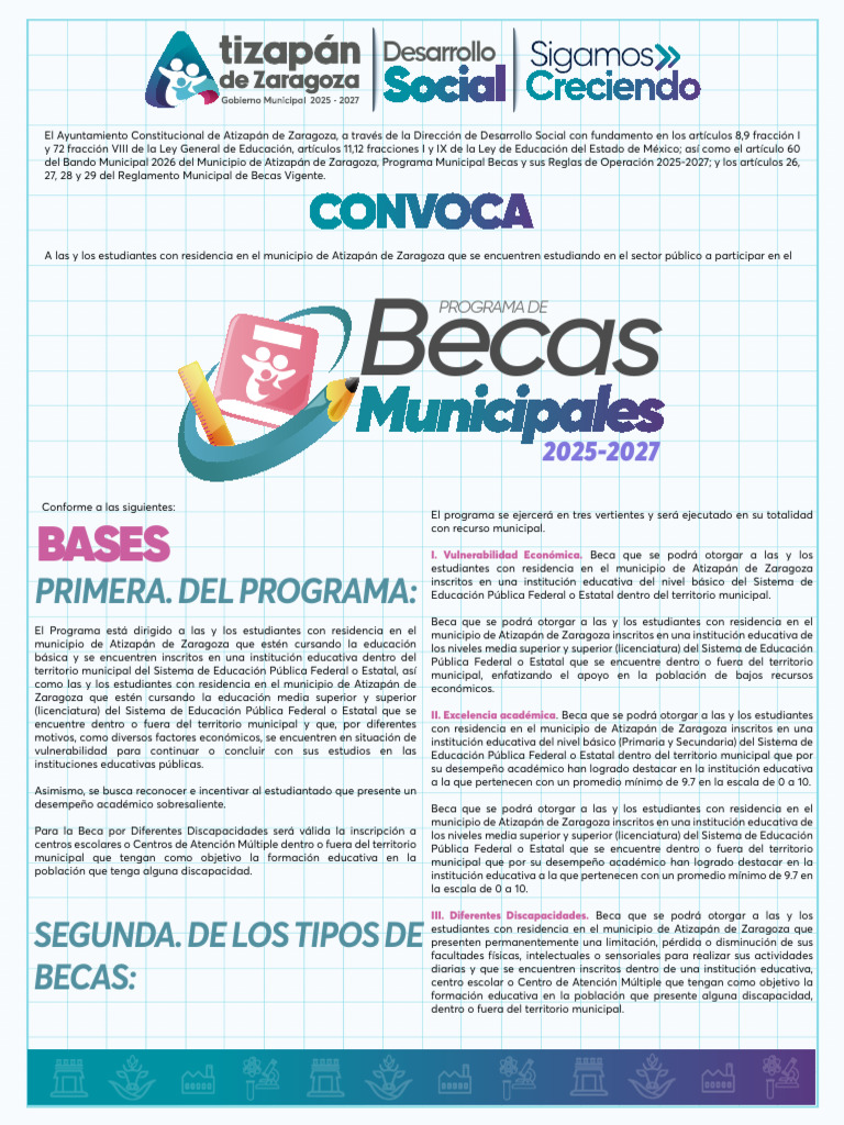 4 Convocatoria Becas 2026 | PDF | Beca | Certificado de nacimiento