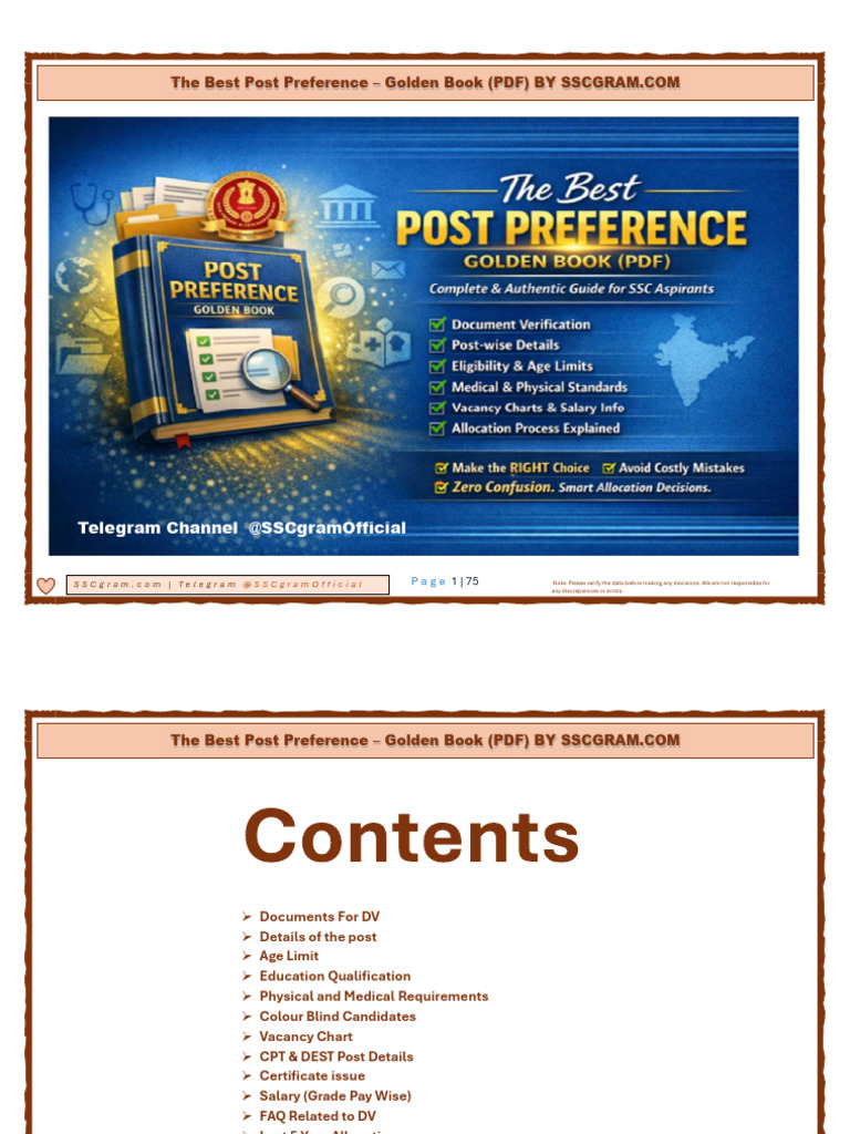The Best Post Preference - Golden Book (Mini PDF | PDF