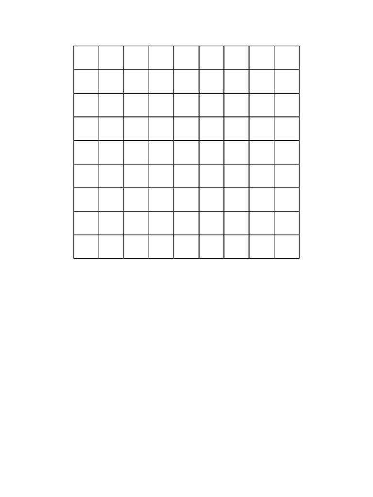 9x9 Square Template | PDF