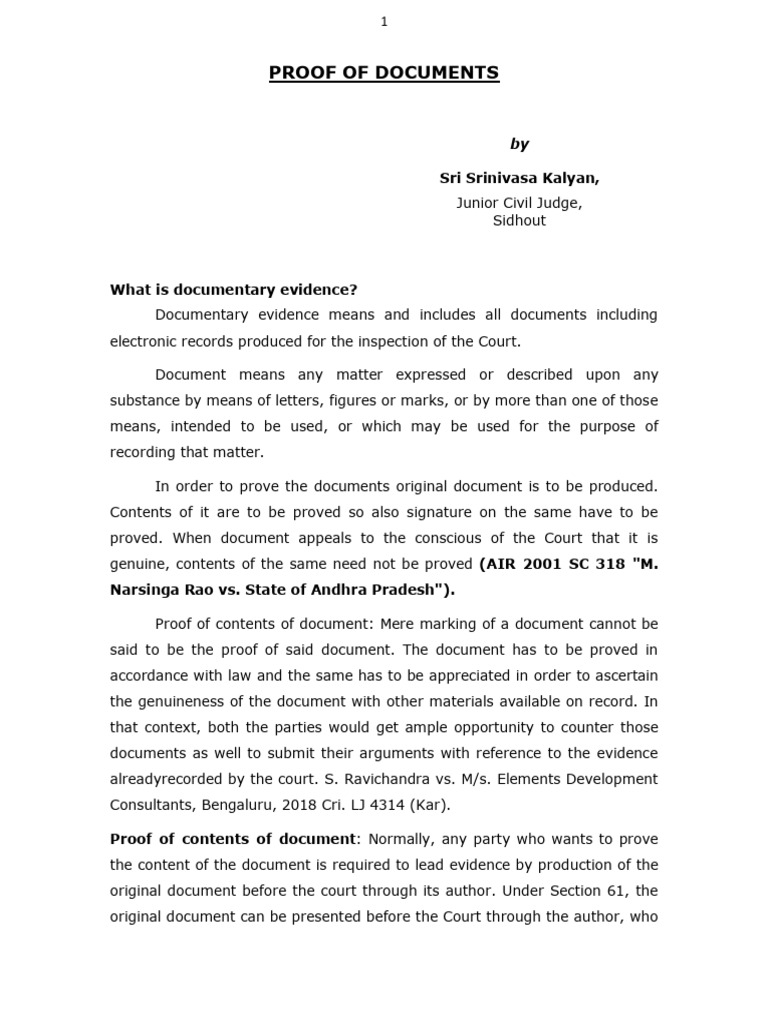 Pod 1 | PDF | Witness | Evidence