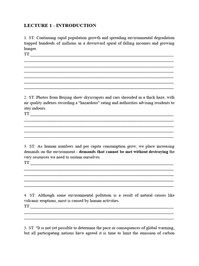 PRACTICE SHEETS Advanced Translation | PDF