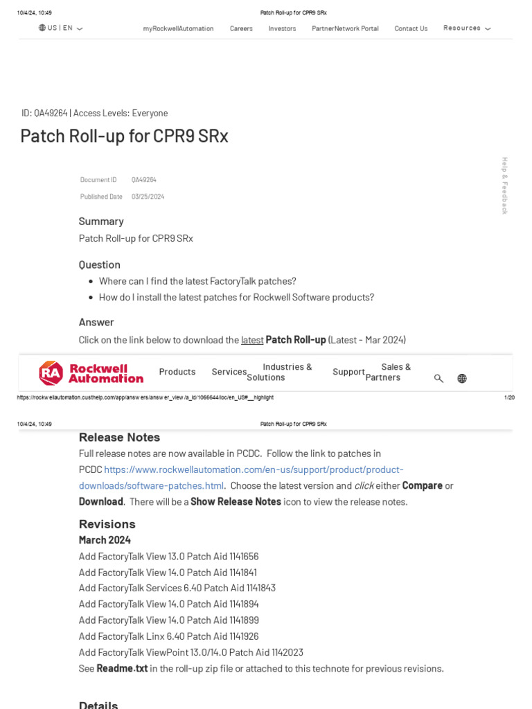 Patch Roll-Up For CPR9 SRX | PDF | Command Line Interface | Computing