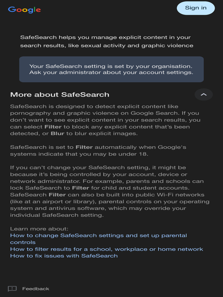 Your SafeSearch Setting | PDF
