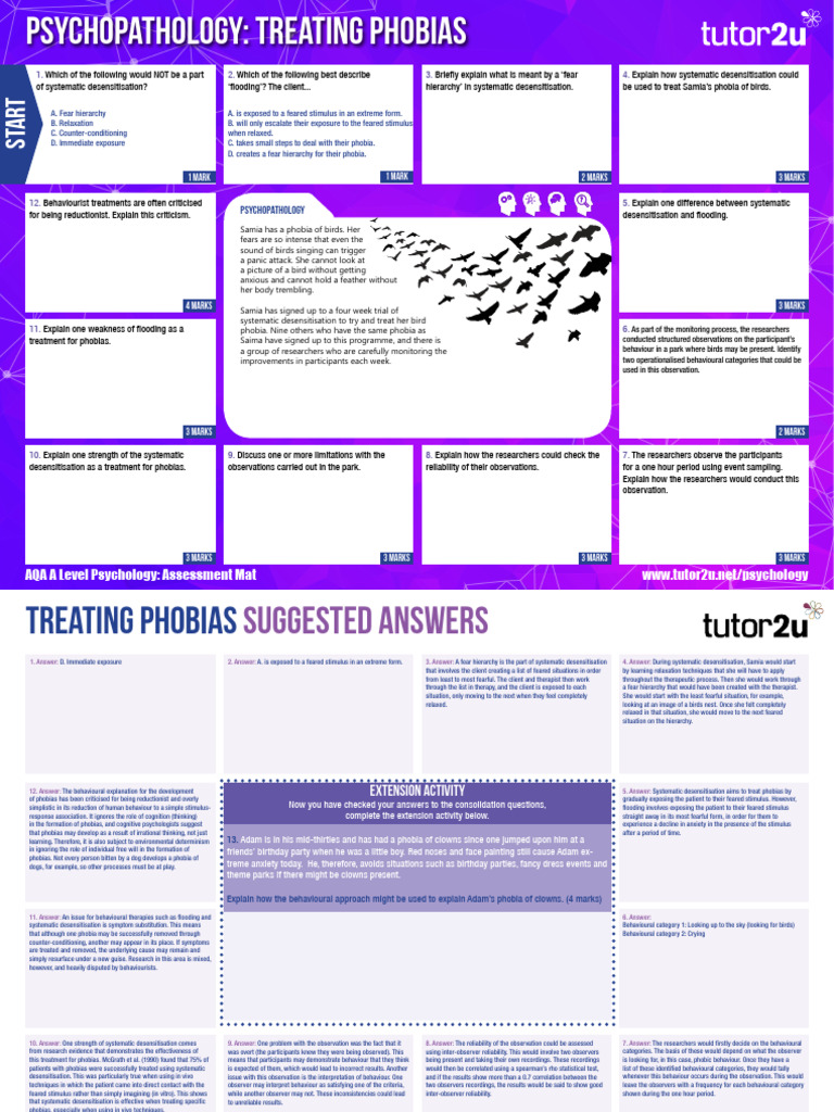 4.3 Psychopathology AM Treating Phobias Digital Download | PDF | Phobia ...