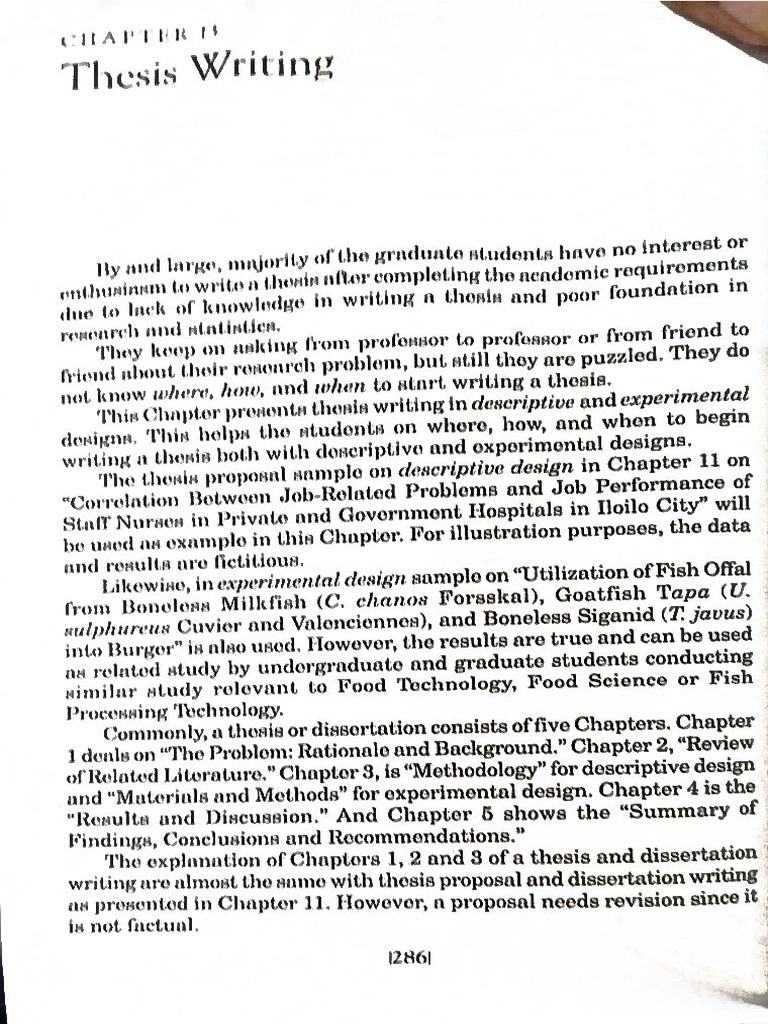 Thesis Writing | PDF