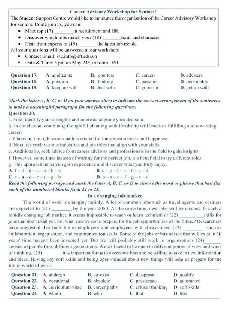 Unit 9 Career Paths Anh 12 Global Success | PDF