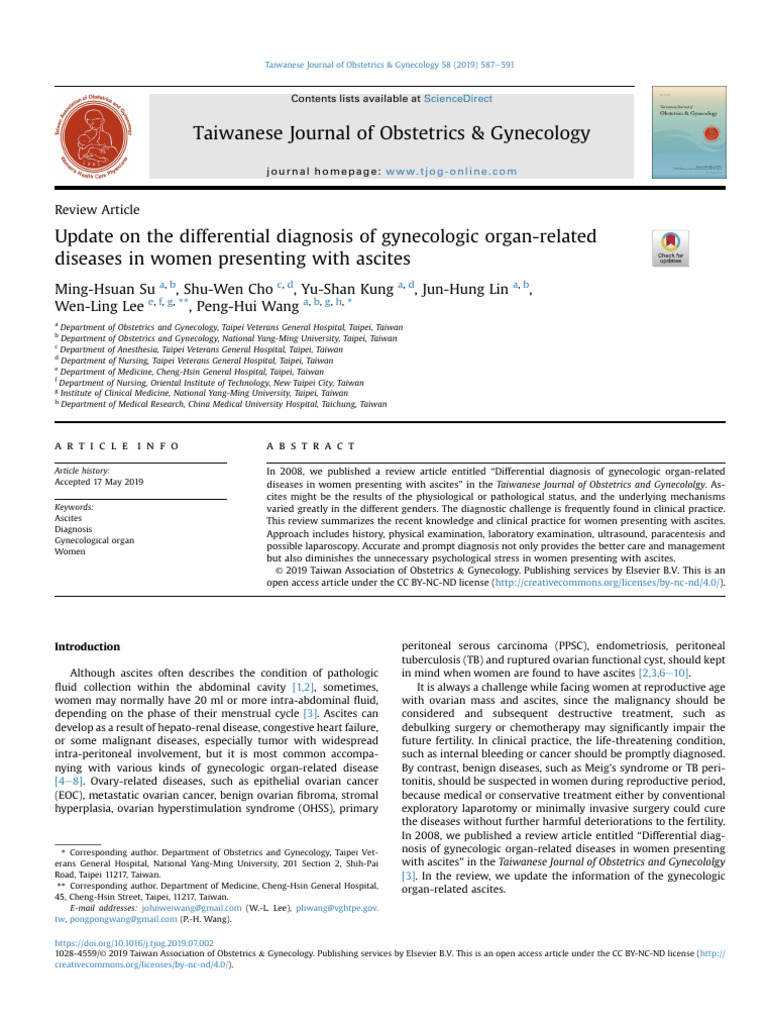 2019 TJOG Biasa - Update On The Differential Diagnosis of Gynecologic ...